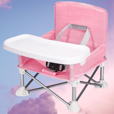 Chaise Pliante - BabyBoosterSeat™ - Rose - Mombebebrave.com